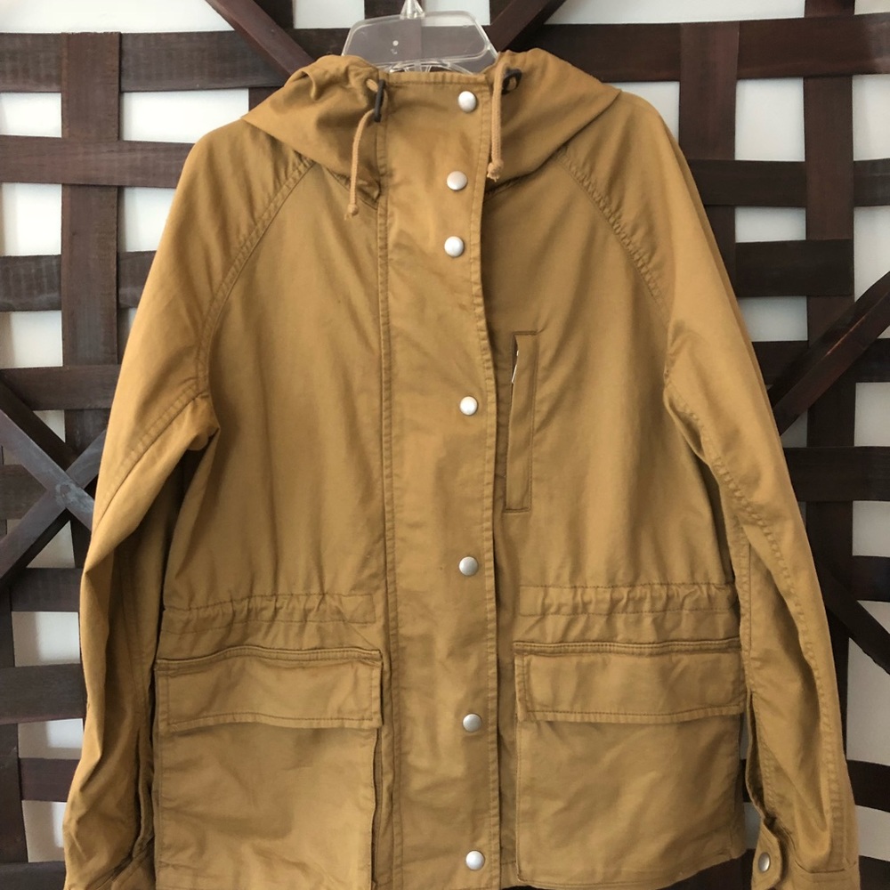 Gap Tan Field Jacket with Hood Size Small - Picture 3 of 6